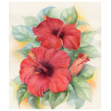 Red Hibiscus Tropical Flower Painting - Multi t-shirts by JUDERM Red Hibiscus Tropical Flower Painting - Multi t-shirts