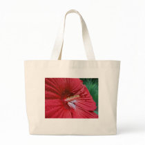 Red Hibiscus With Raindrops bags