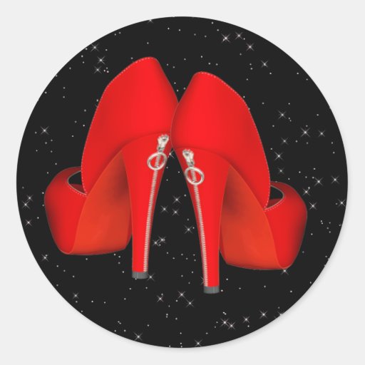 Red High Heel Shoe Stickers | Zazzle