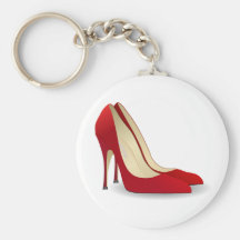 red high heel shoes keychains