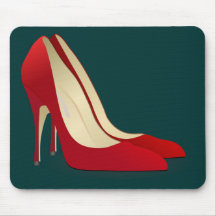 red high heel shoes mouse pads