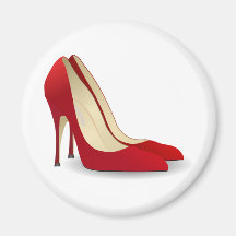red high heel shoes refrigerator magnet