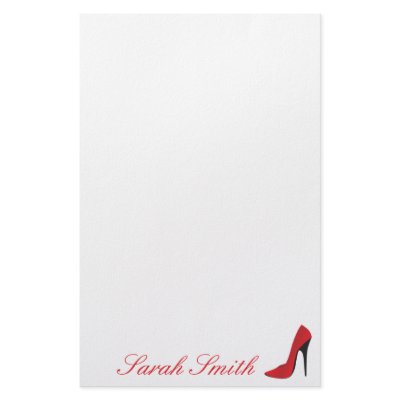 Red High Heel Customized Stationery by fancybelle