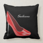 Red High Heel Throw Pillows