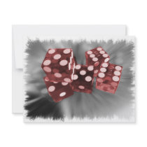 Red High Roller Dice Las Vegas invitations by VoXeeD Red High Roller Dice Las Vegas invitations