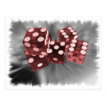 Red High Roller Dice Las Vegas Post Cards