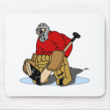 Red Hockey Goalie