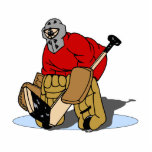 Red Hockey Goalie Photo Cut Outs