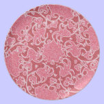 Red Holiday Damask Plate plates