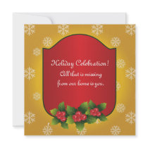 Red Holidays Dinner or Cocktail Party invitations
