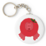 Red Holly Bow Pom Pom Pal Keychain