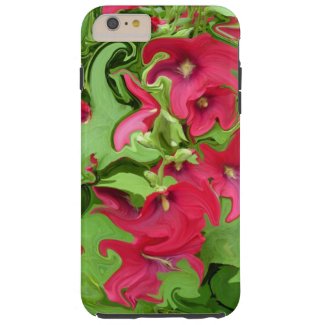 Red Hollyhock Design Samsung Galaxy 6s Cover Tough iPhone 6 Plus Case