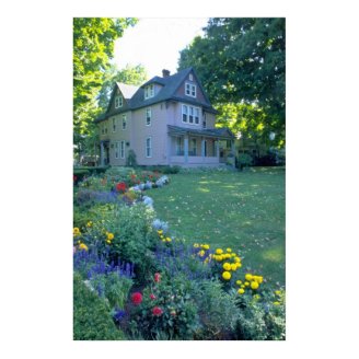 Red Home in Upstate New York flowers Posters