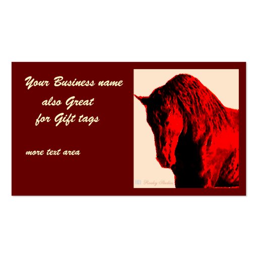 Red Horse Business Card Template (front side)