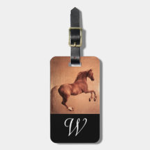 RED HORSE  Monogram Bag Tags