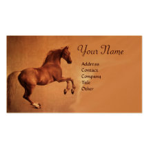 RED HORSE Monogram Gold Metallic Business Card Templates