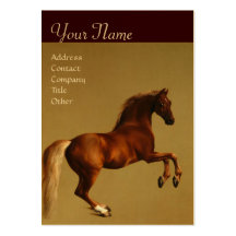 RED HORSE Monogram Gold Metallic Business Cards