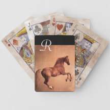 RED HORSE MONOGRAM PLAYING CARDS