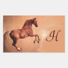 RED HORSE MONOGRAM STICKERS