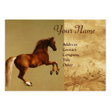RED HORSE Parchment Monogram Business Card