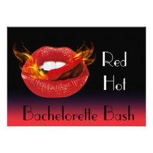 Red Hot Bachelorette Bash Invitation