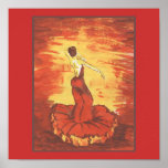 Red Hot Carnation Print