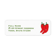 Red Hot Chilis Mailing Labels