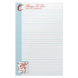 Red Hot Chillies blue To Do lined List Customized Stationery