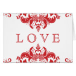 Red Hot Damask Card