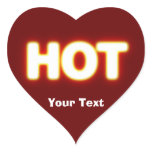 Red Hot Glowing Name Gift Tag Bookplate Heart