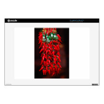 Red Hot Hanging Chili Peppers Image Design Skin For Laptop
