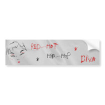 Red Hot Hip-Hop Diva Bumper Sticker bumper stickers by MusicStars Red Hot Hip-Hop Diva Bumper Sticker bumper stickers