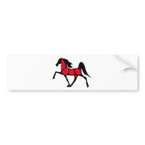 RED HOT HORSE BUMPER STICKERS