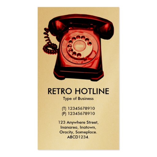 Red Hot Line - White (Gold Card) Business Card