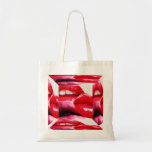 Red Hot Lipstick Lips Canvas Bag
