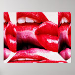 Red Hot Lipstick Lips posters
