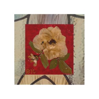 Red Hot Passion & Delicate Rose wood wall art
