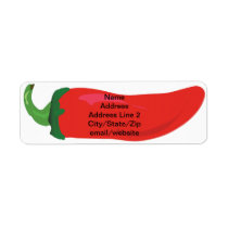 Red Hot Pepper Custom Return Address Label