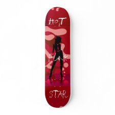 Red Hot Punk Star Skateboard skateboard