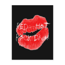Red Hot Rock Diva Lips IV postcards by MusicStars Red Hot Rock Diva Lips IV postcards