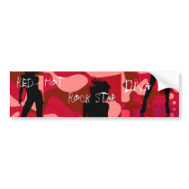 Red Hot Rock Star Diva Bumper Sticker bumper stickers by MusicStars Red Hot Rock Star Diva Bumper Sticker bumper stickers