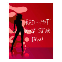 Red Hot Rock Star Diva Poster posters by MusicStars Red Hot Rock Star Diva Poster posters
