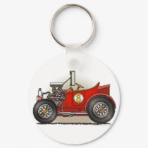 Red Hot Rod Car Key Chains keychains