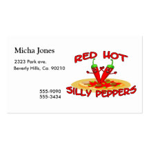 Red Hot Silly Peppers Business Cards