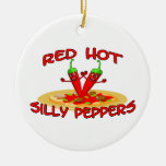 Red Hot Silly Peppers Christmas Ornaments