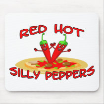 Red Hot Silly Peppers Mousepad