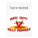 Red Hot Silly Peppers Personalized Invitation
