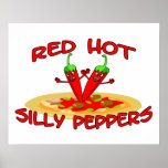 Red Hot Silly Peppers Print