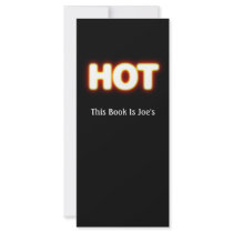 Red Hot White Glowing Bookmark or Club Promo Rack Cards