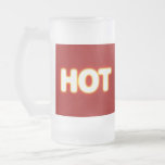 Red Hot White Glowing Hot and Cold  Drinks Glass